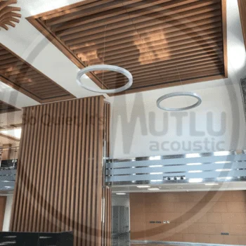 Hook-On Ahşap Baffle Tavan Paneli 29 Hook-On ahşap tavan paneli